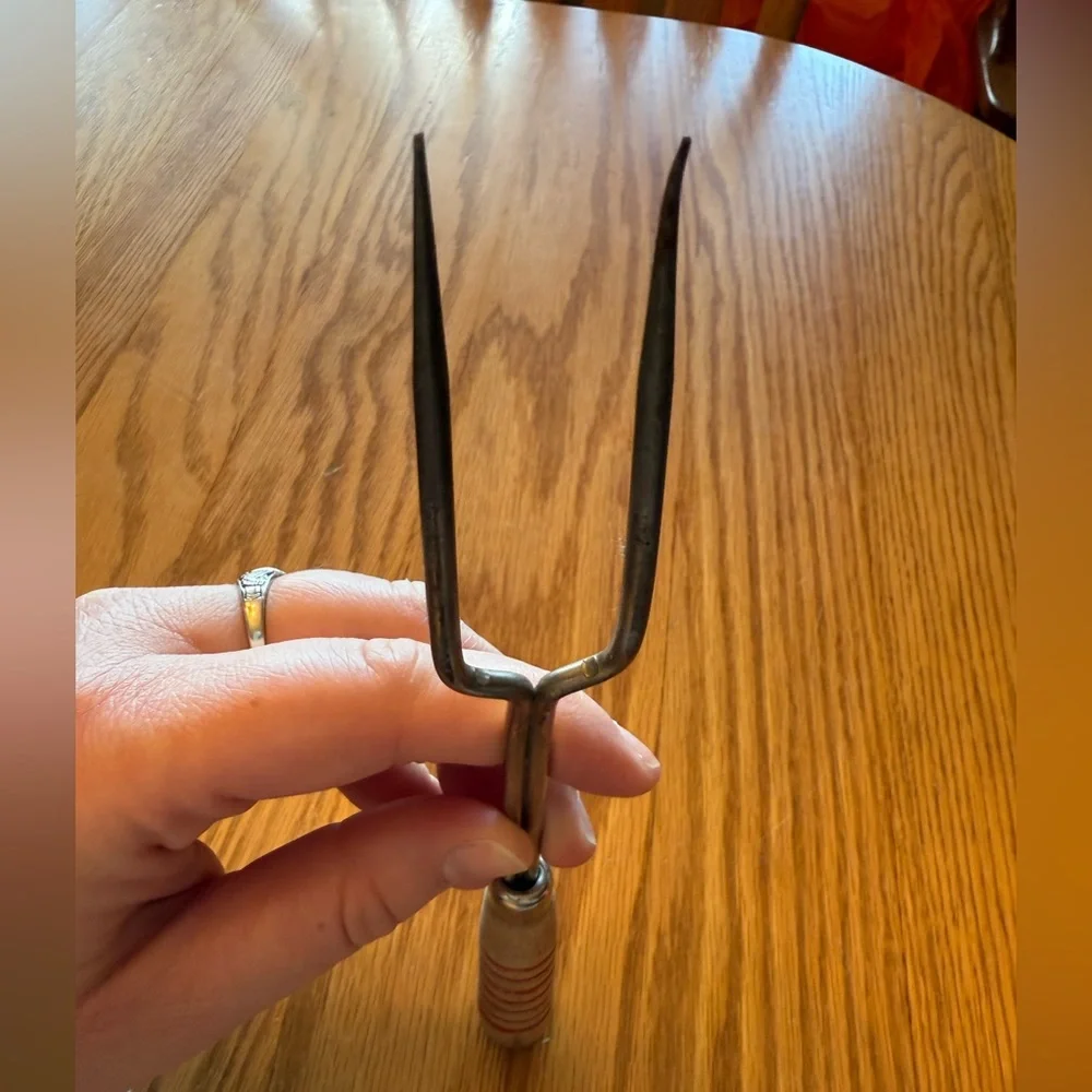 Vintage Steel and Wood Meat/Carving Fork